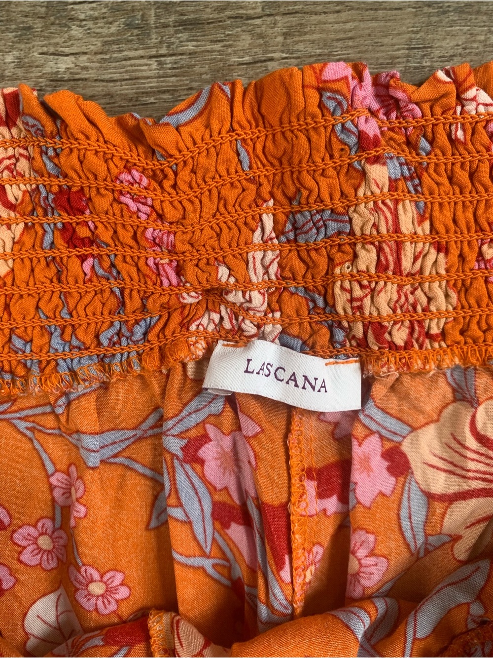 Orange Lascana Maximalist Boho Floral Elastic-Waist Pants - Picture 2 of 6
